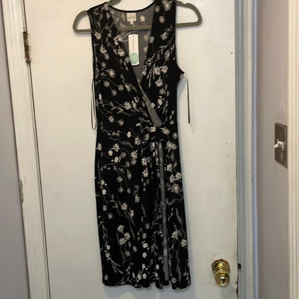 Brand new black & white wrap dress